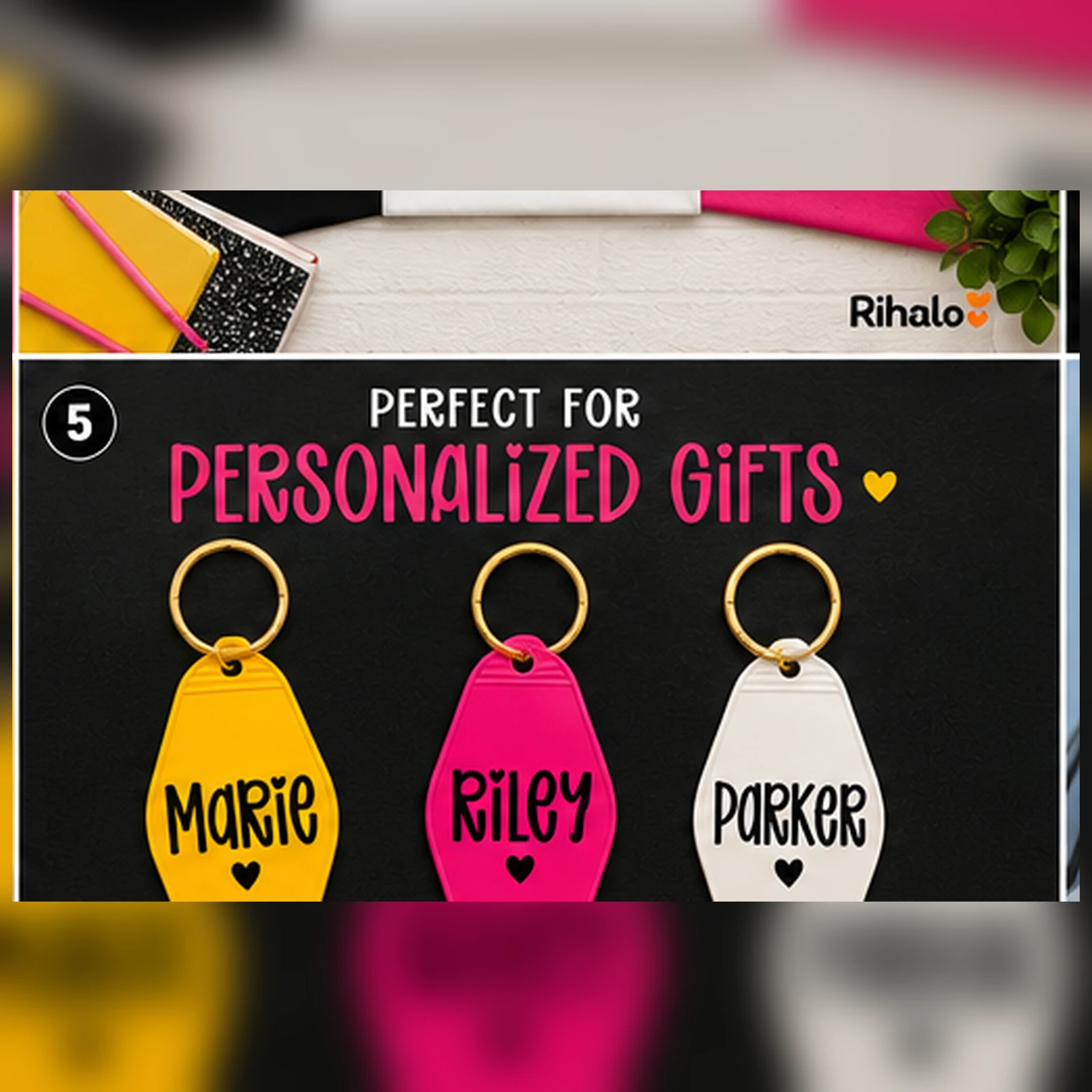 Dear Junie font on personalized name keychains and custom gifts