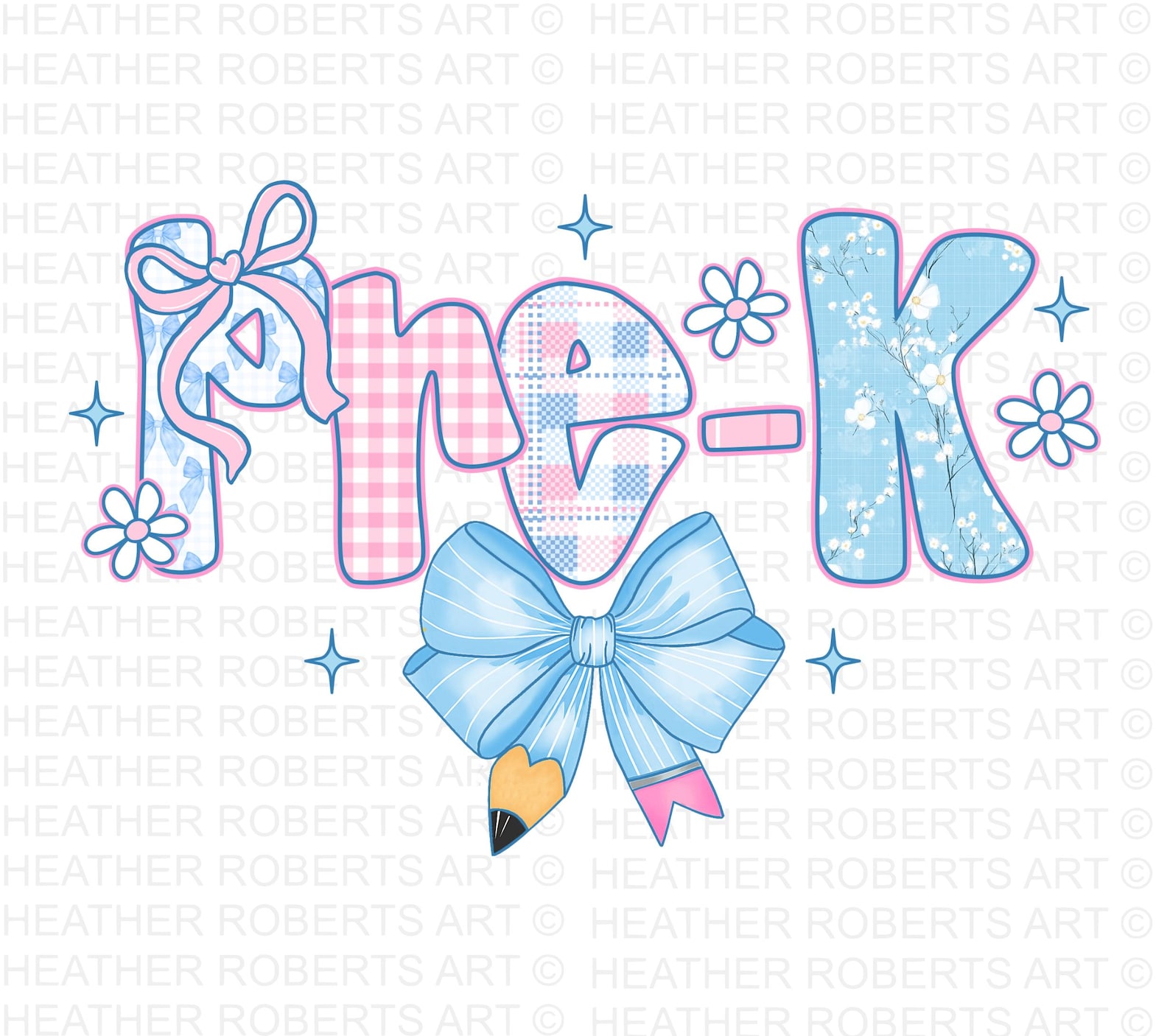 Preppy Floral Back to School PNG