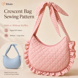 Rihalo crescent bag sewing pattern