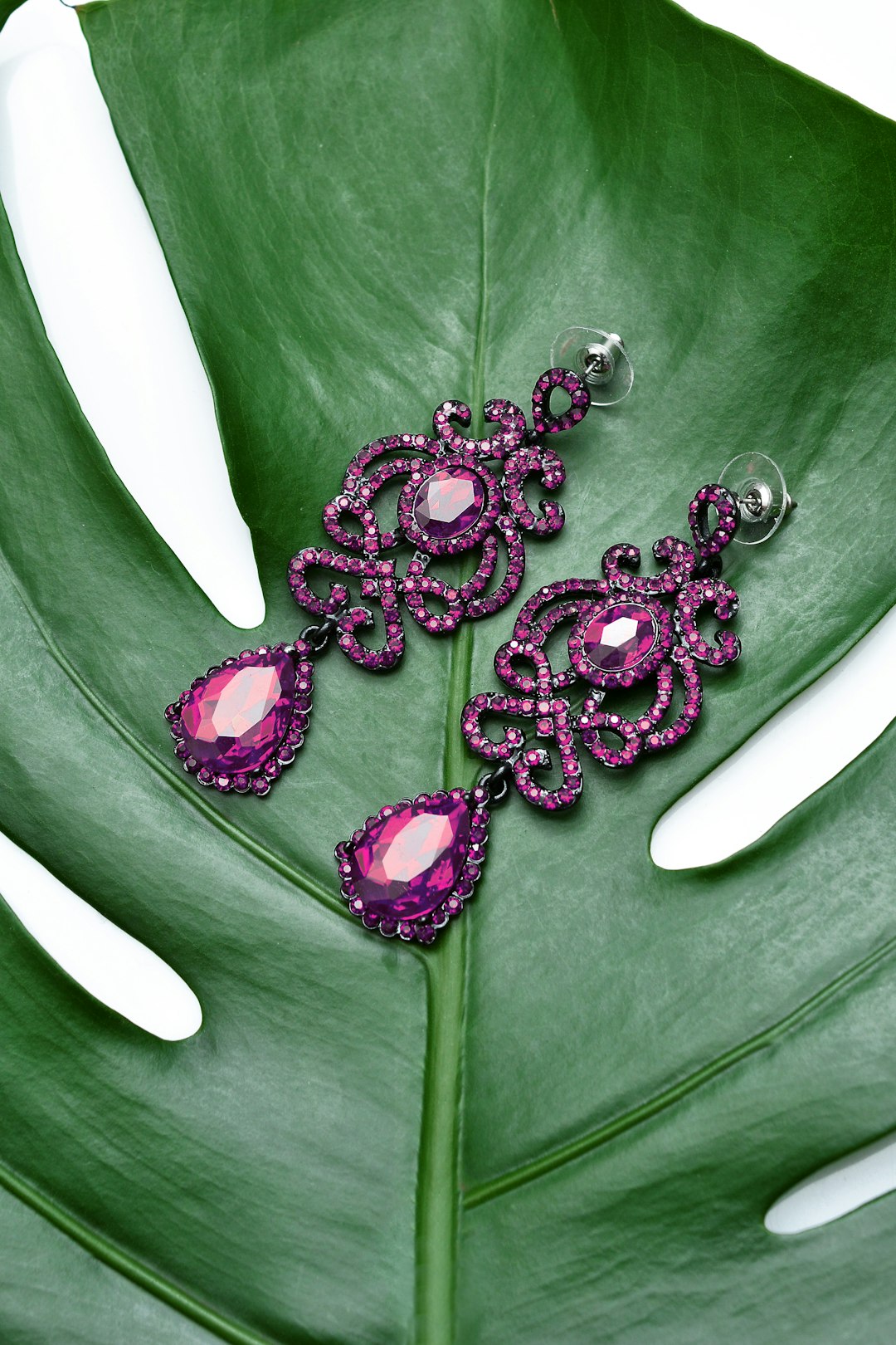Purple statement earrings for maximalist jewelry inspiration