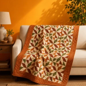 Autumn glow quilt living room